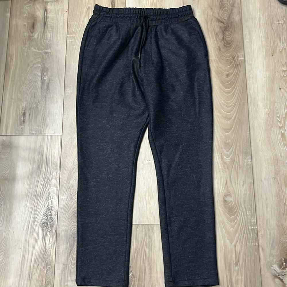 Antony MORATO Carrot Stretch Wool Drawstring Pants Black Size 32